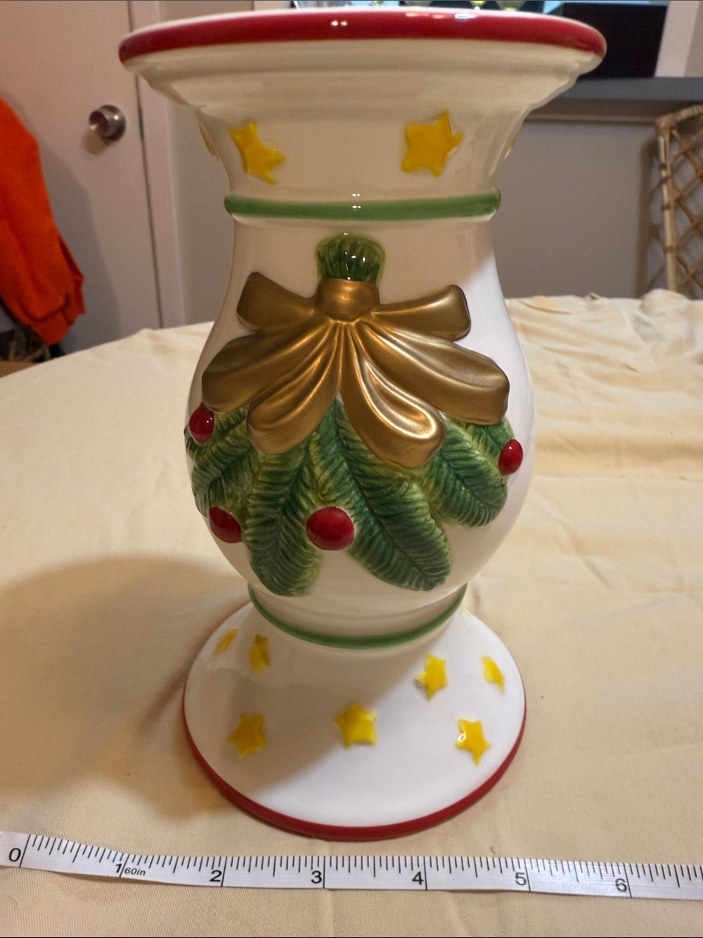 Nikki Ceramic Christmas Candle Holder